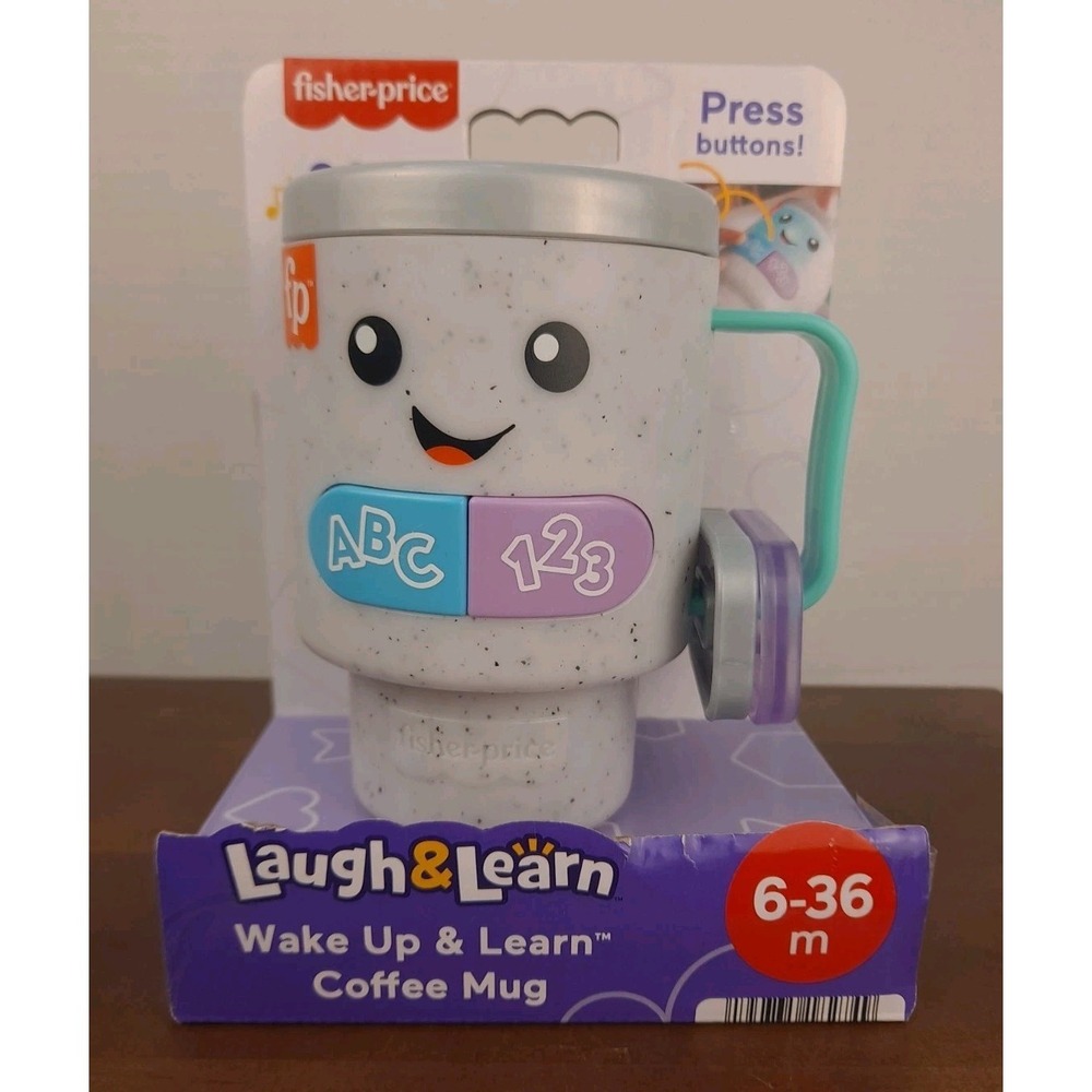 Fisher Price Laugh & Learn Wake‎ Up & Learn Coffee Mug Interactive Sounds Works